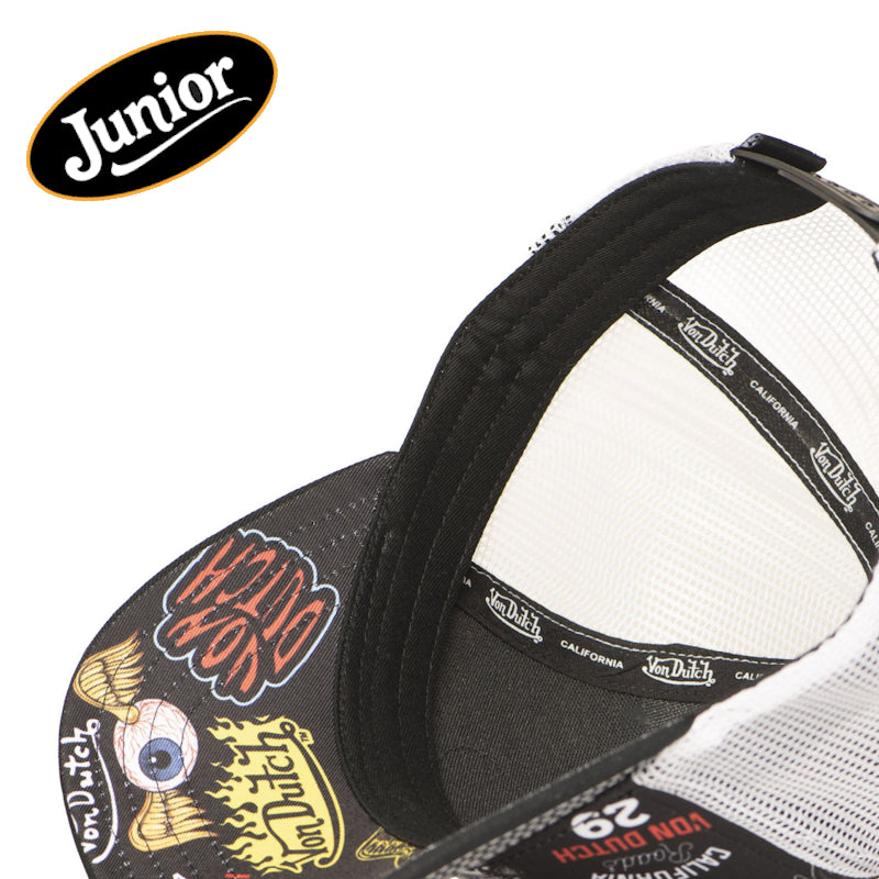 Von Dutch Junior Sublimation16 Black White Trucker