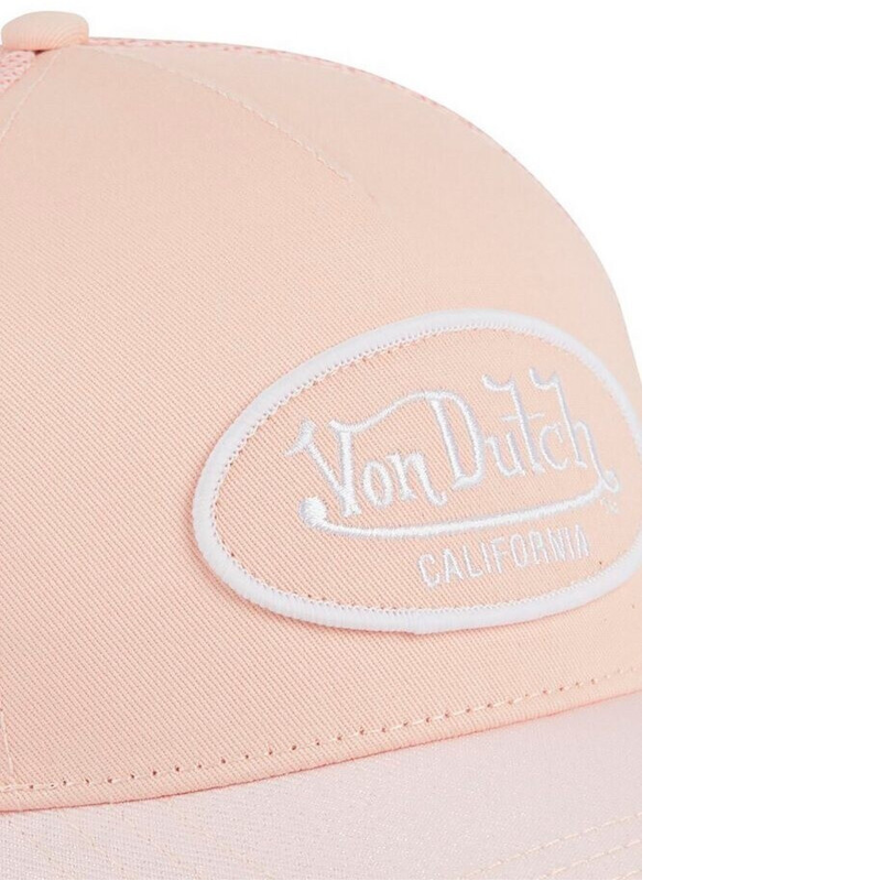 Von Dutch Women Light Pink Logo Glitter Visor Trucker