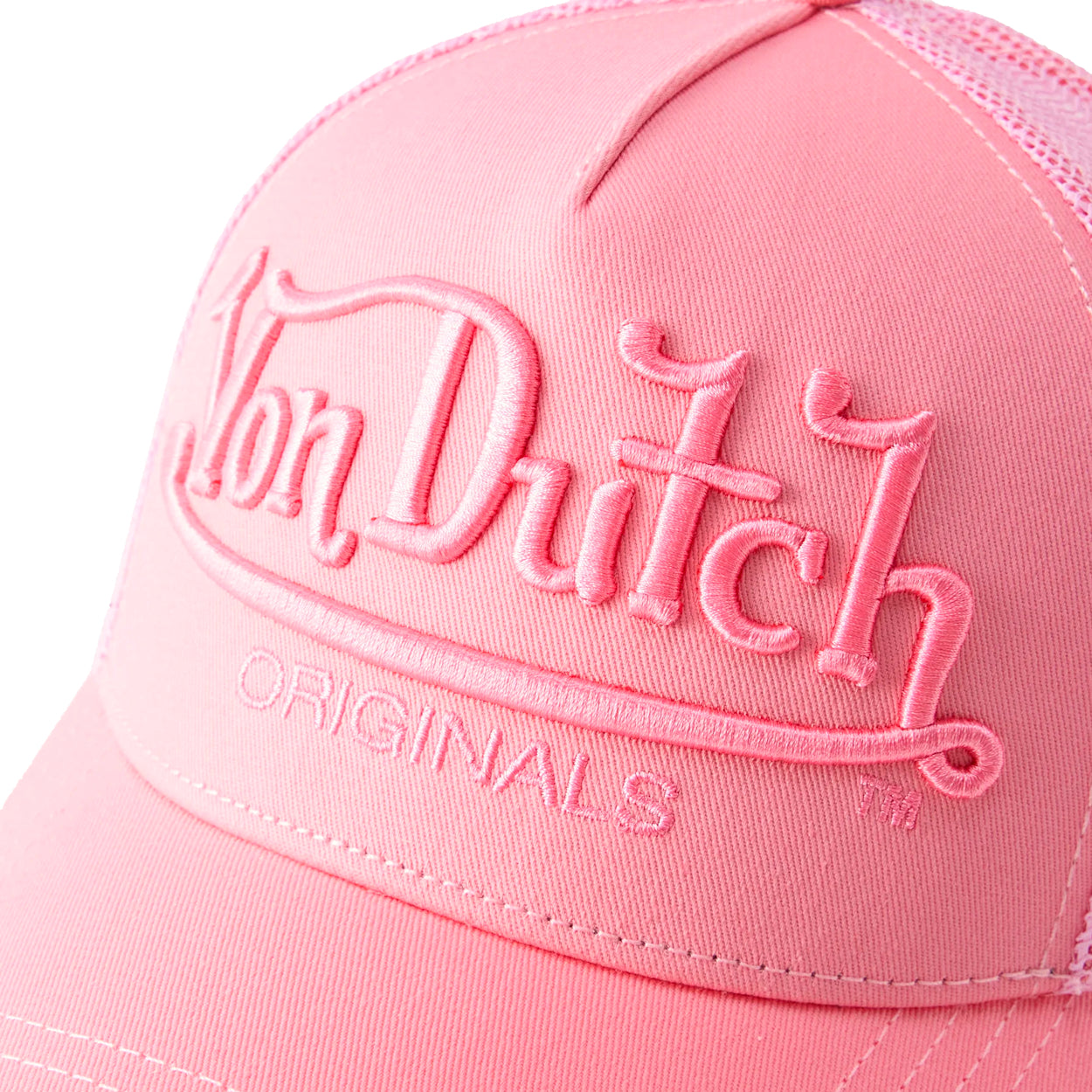Von Dutch Pink Embroidery Logo Trucker