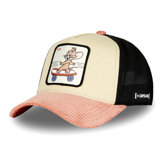 CAPSLAB Tom & Jerry Velvet Skating Jerry Salmon Beige