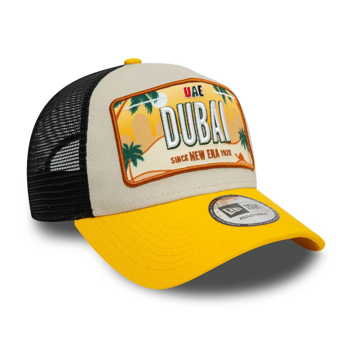 New Era Dubai License Plate Yellow Cream 9FORTY A-Frame