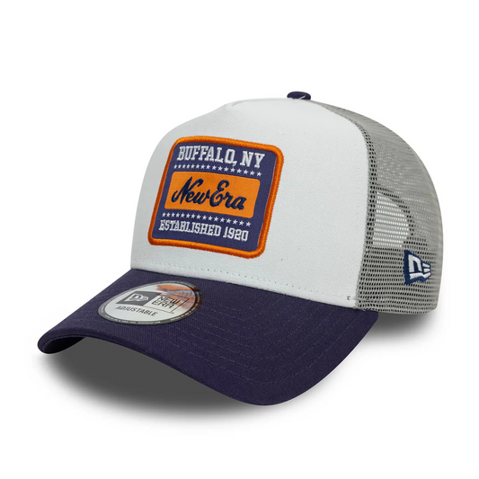 New Era Patch Cotton Canvas White 9FORTY A-Frame Trucker