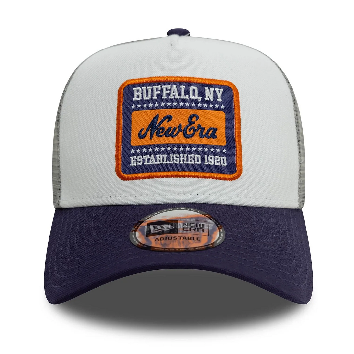 New Era Patch Cotton Canvas White 9FORTY A-Frame Trucker