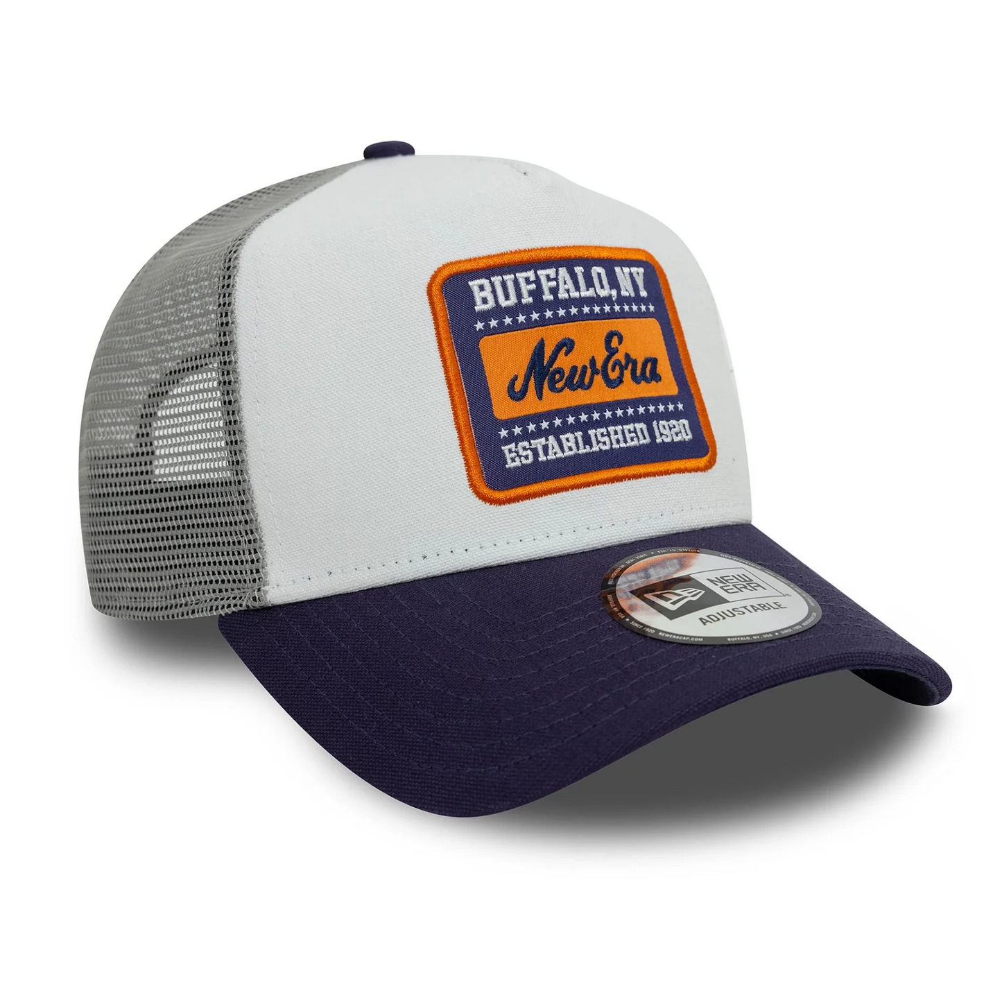 New Era Patch Cotton Canvas White 9FORTY A-Frame Trucker