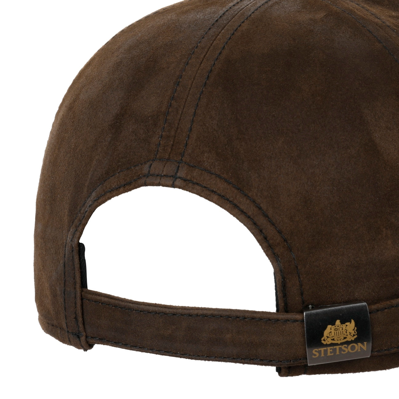 Stetson Oily Goat Suede Leather Trucker Brown