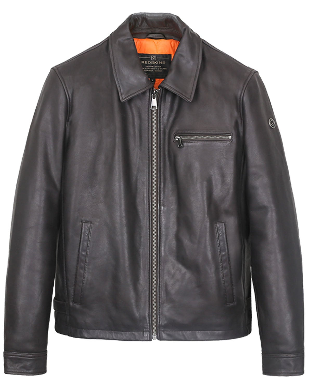 REDSKINS - AARON FENDER Black Cowhide Leather Jacket