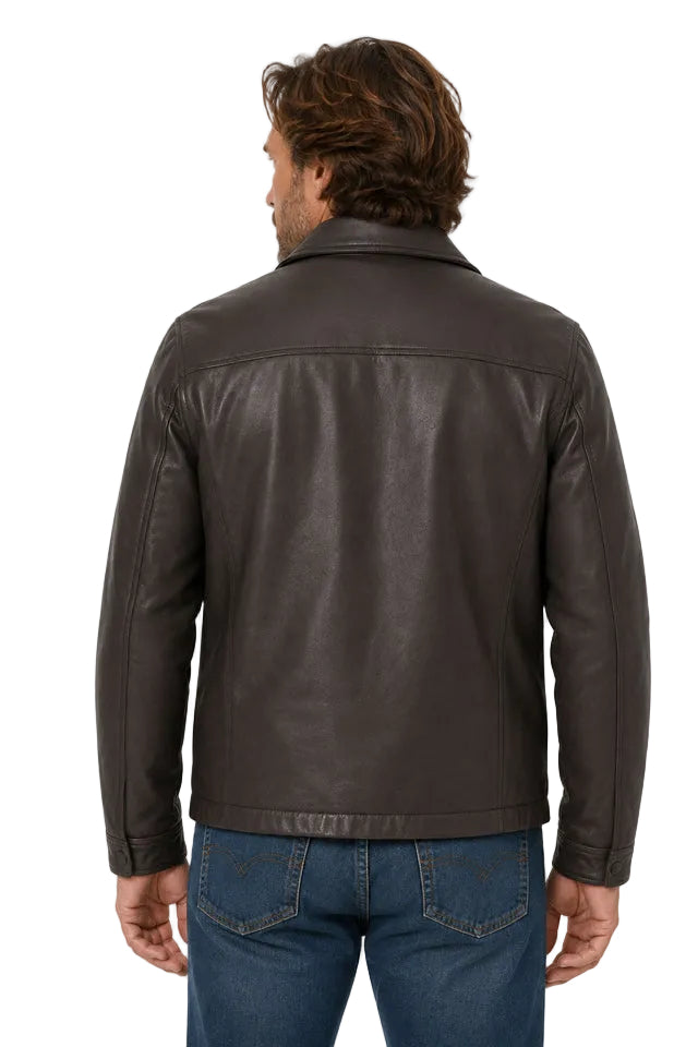 REDSKINS - AARON FENDER Black Cowhide Leather Jacket