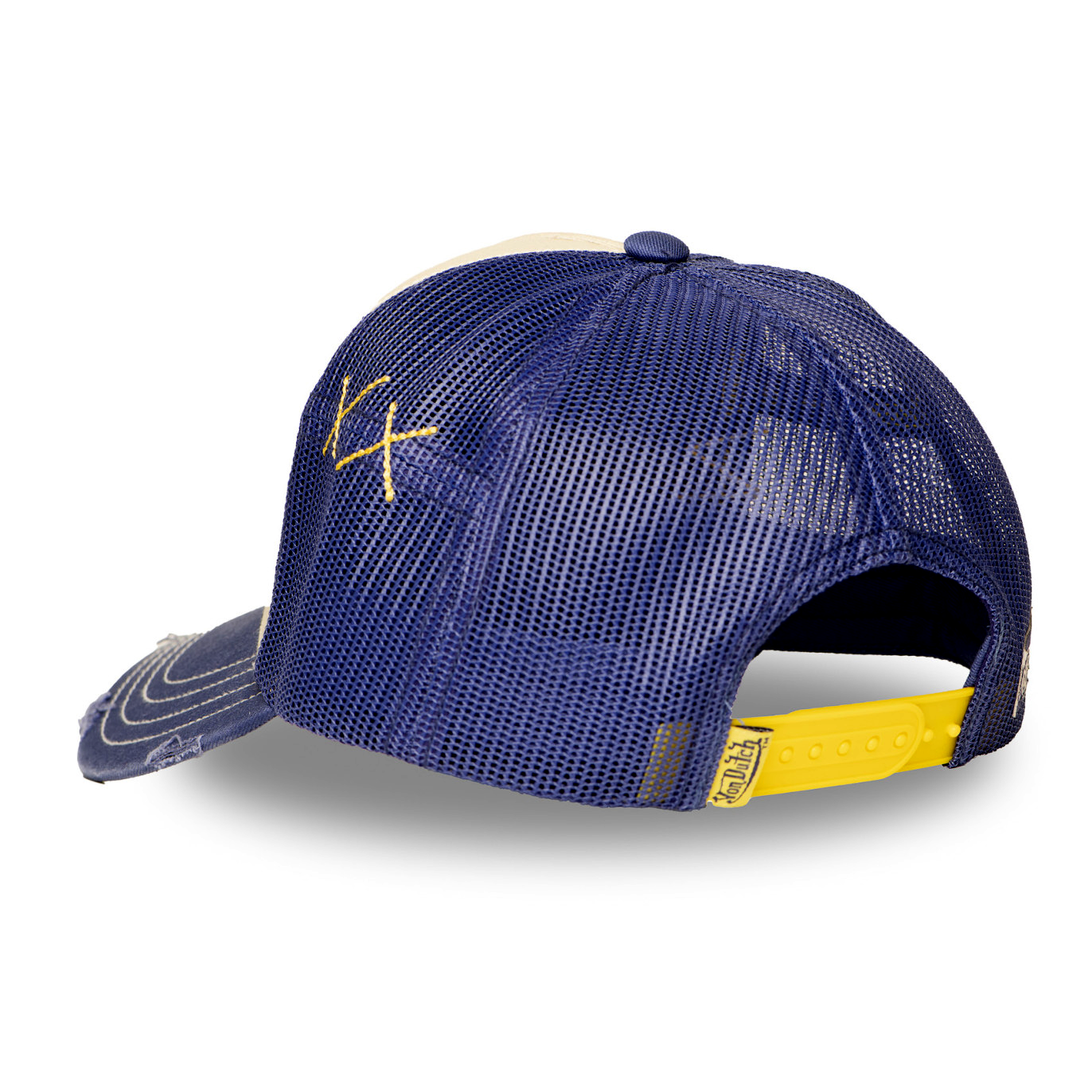 Von Dutch Blue Distressed Finish Trucker