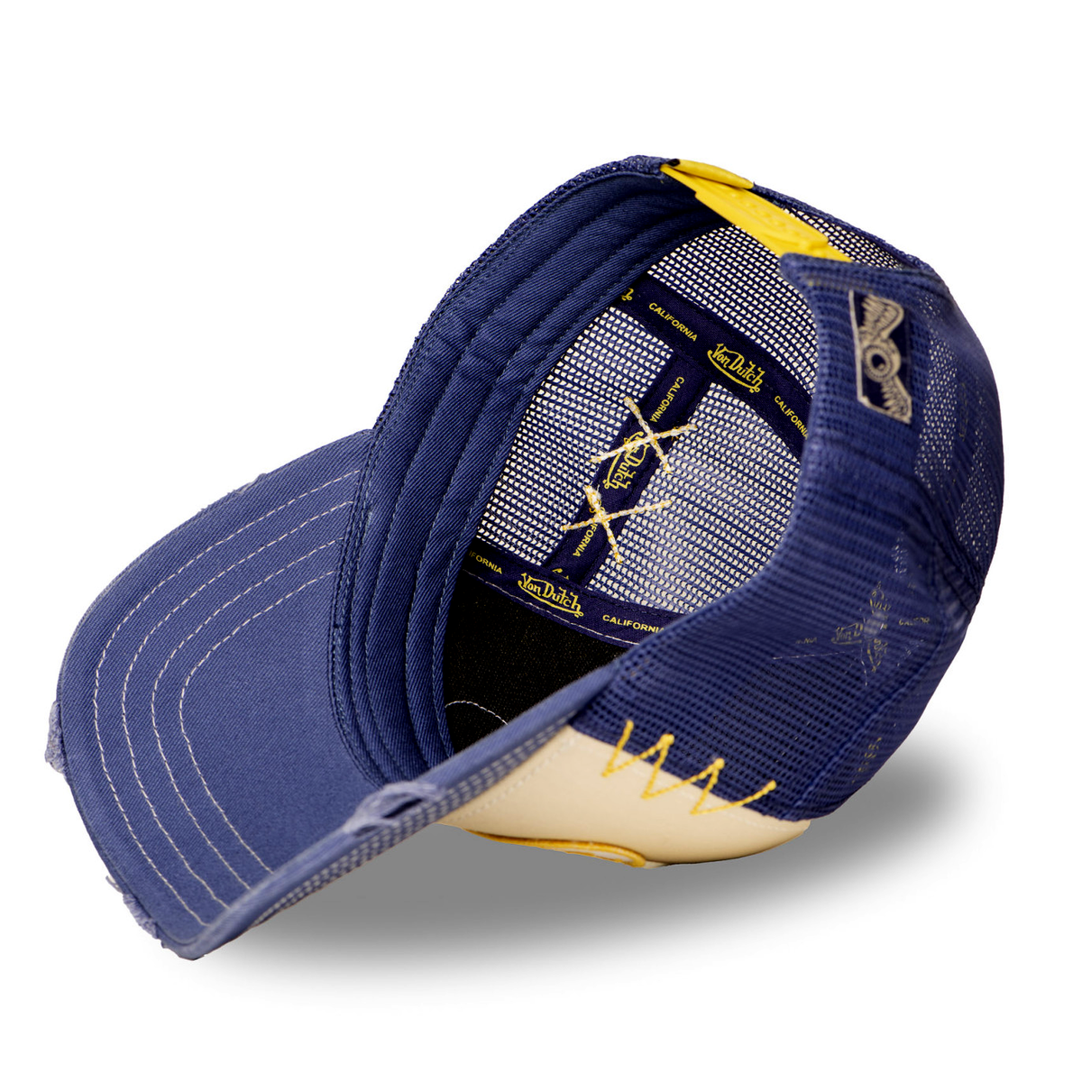 Von Dutch Blue Distressed Finish Trucker