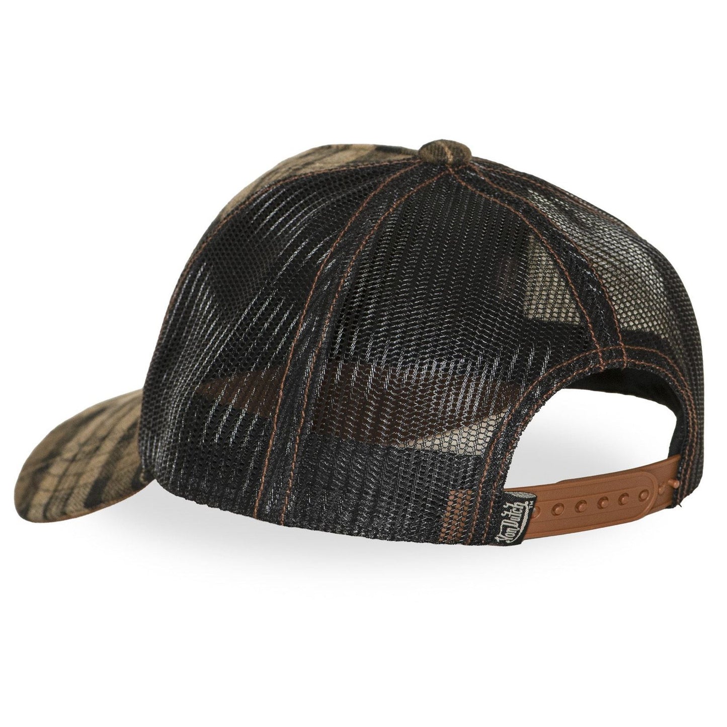 Von Dutch CAR08 Checker Pattern Flannel Mesh Brown