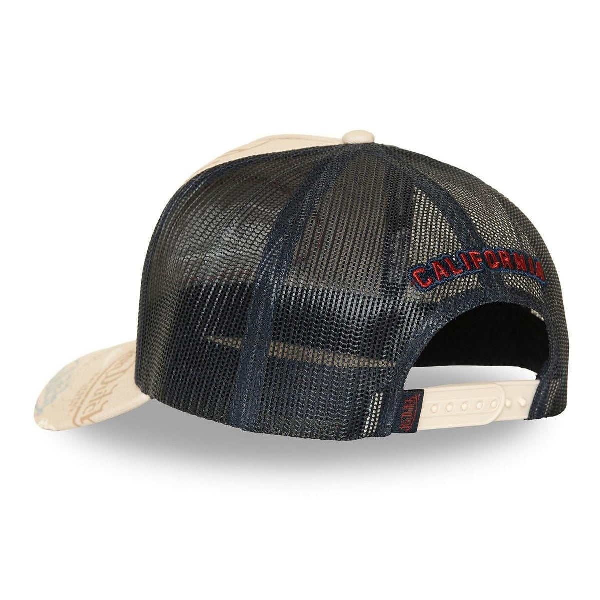 Von Dutch Cafe11 Distressed Beige Black Trucker