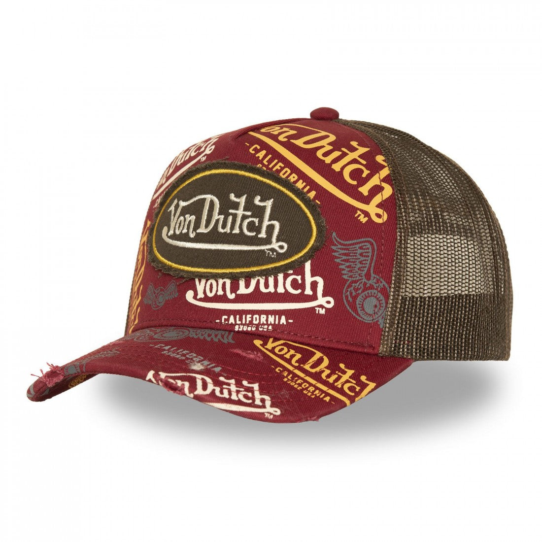 Von Dutch Cafe13 Dark Red Trucker
