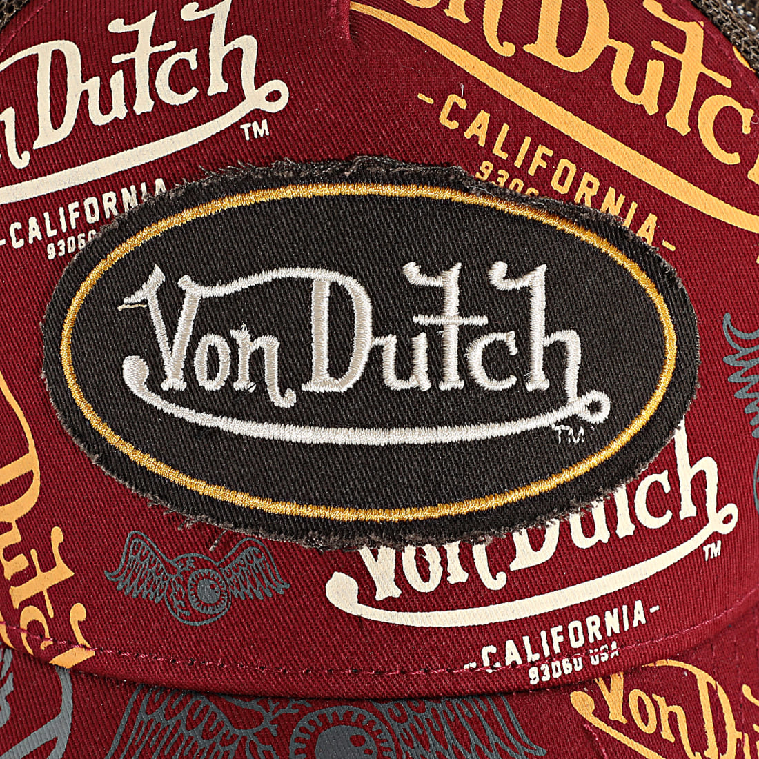 Von Dutch Cafe13 Dark Red Trucker