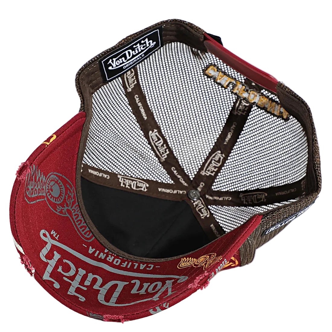 Von Dutch Cafe13 Dark Red Trucker