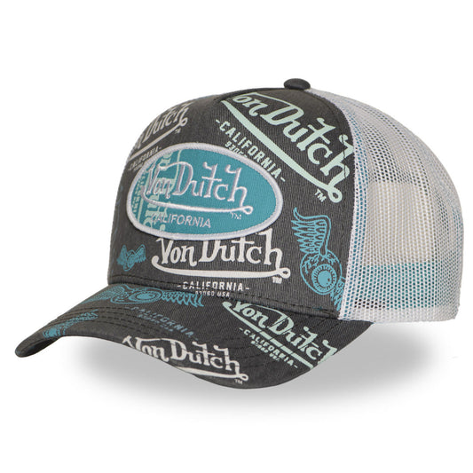 Von Dutch Cafe Grey Turquoise Denim Trucker