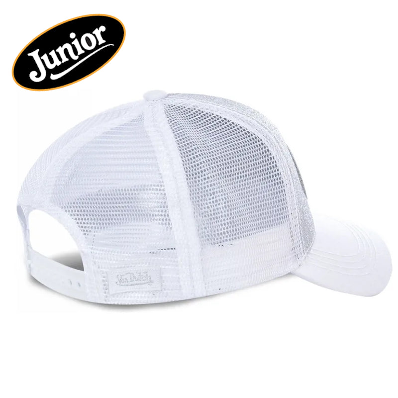 Von Dutch Junior Glitter Silver White Trucker