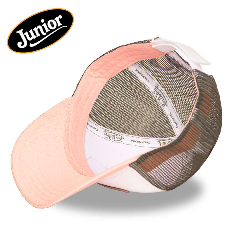 Von Dutch Junior Pink Brown Trucker Silicone Velcro Closure