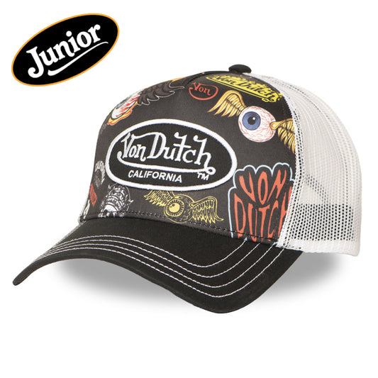 Von Dutch Junior Sublimation16 Black White Trucker