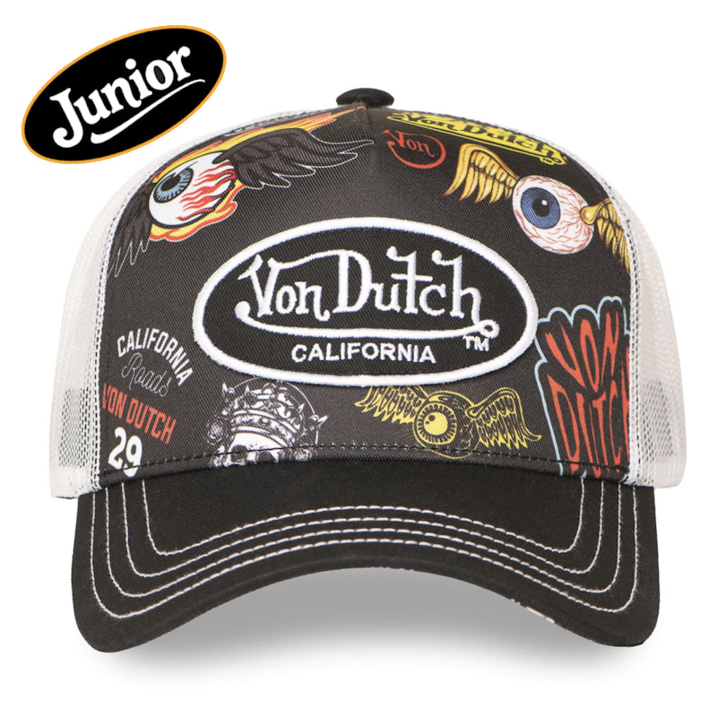 Von Dutch Junior Sublimation16 Black White Trucker