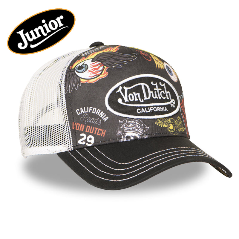 Von Dutch Junior Sublimation16 Black White Trucker