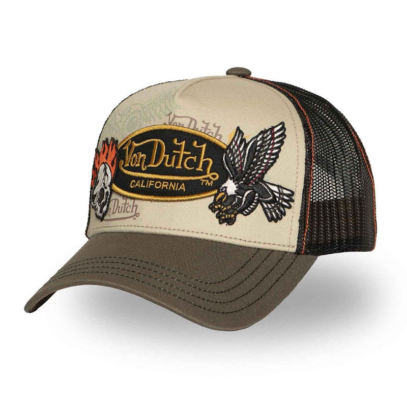 Von Dutch Skull Patches11 Grey Black Trucker