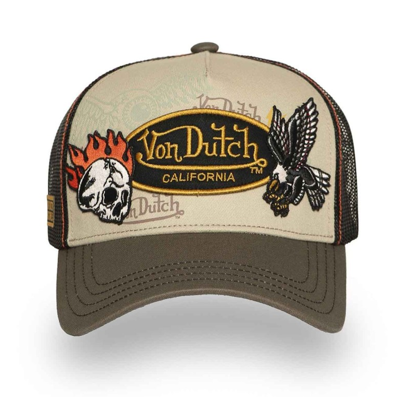Von Dutch Skull Patches11 Grey Black Trucker