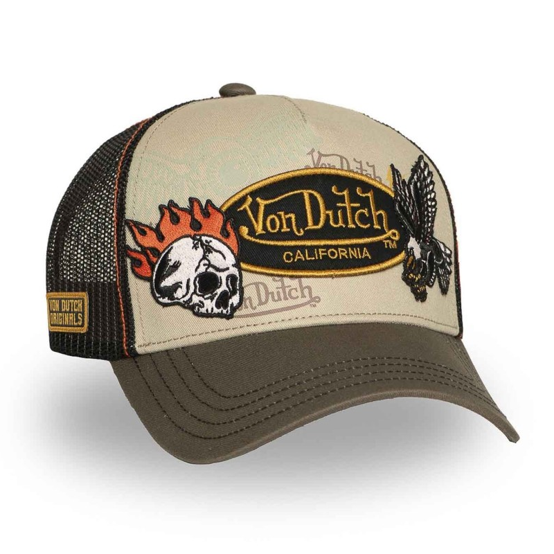Von Dutch Skull Patches11 Grey Black Trucker