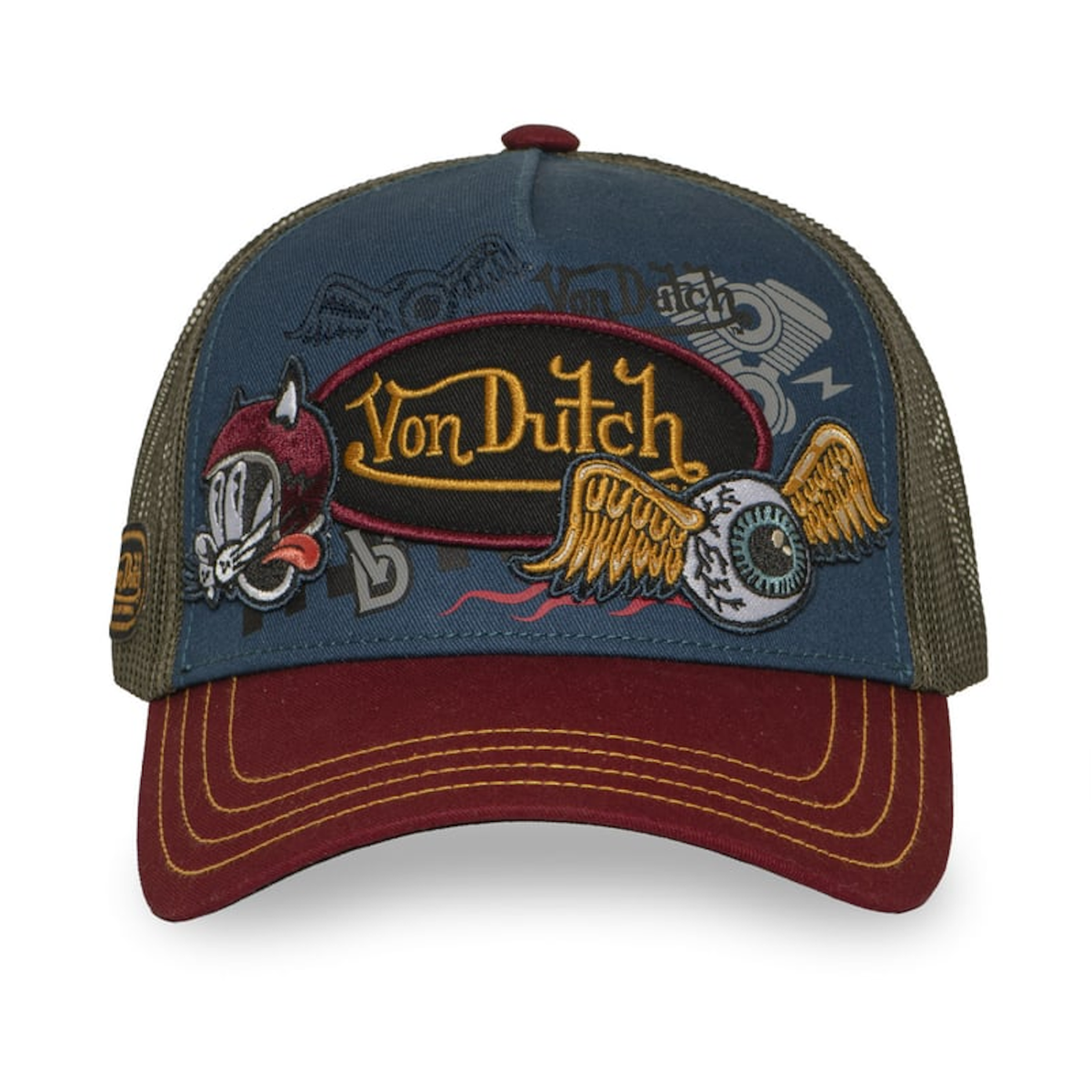 Von Dutch Cat Racer Parches20 Navy Bordeaux Trucker