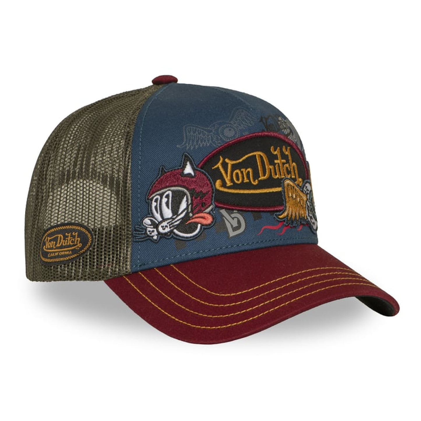Von Dutch Cat Racer Parches20 Navy Bordeaux Trucker
