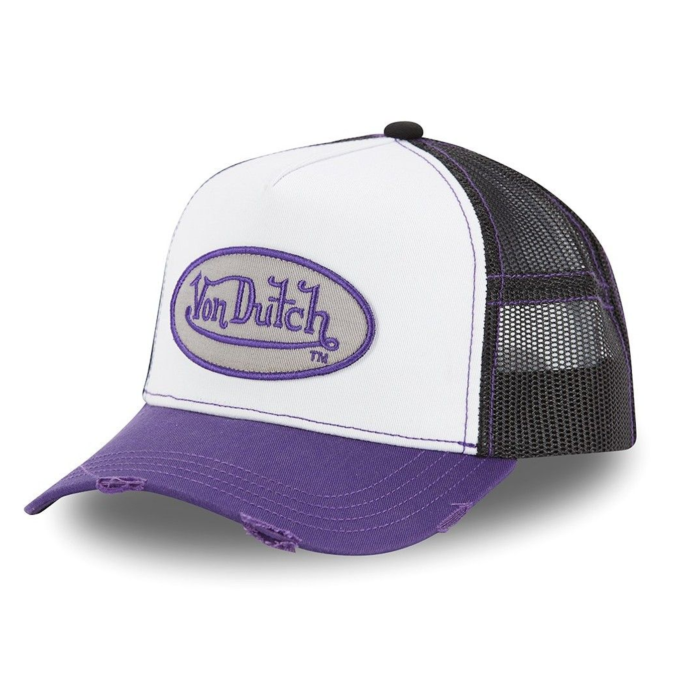 Von Dutch Purple Distressed Summer Trucker