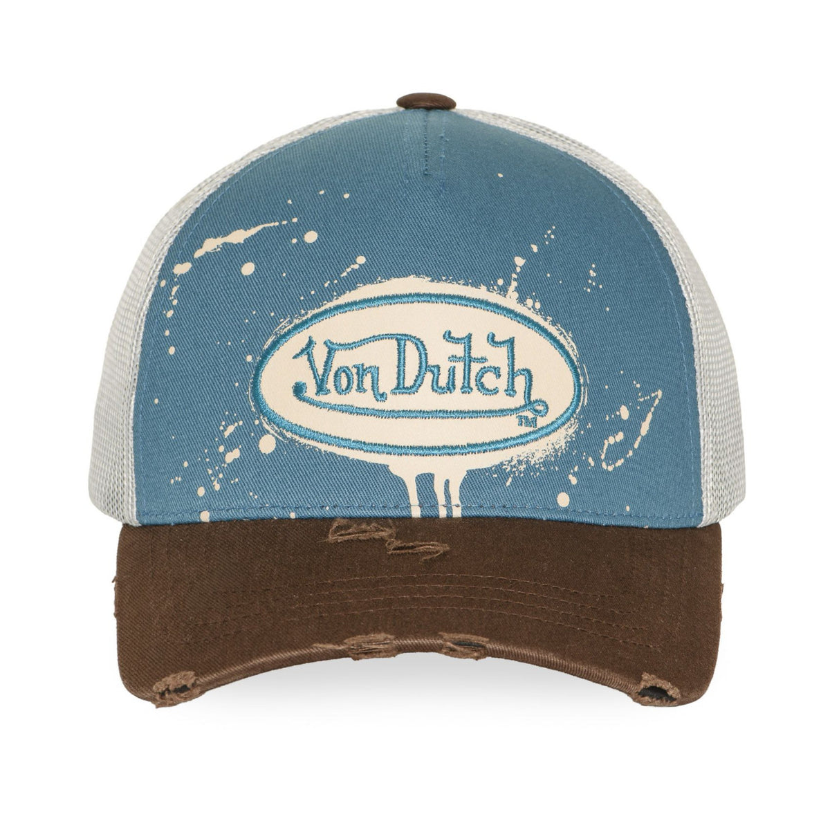 Von Dutch TAG01 Distressed Paint Blue Brown
