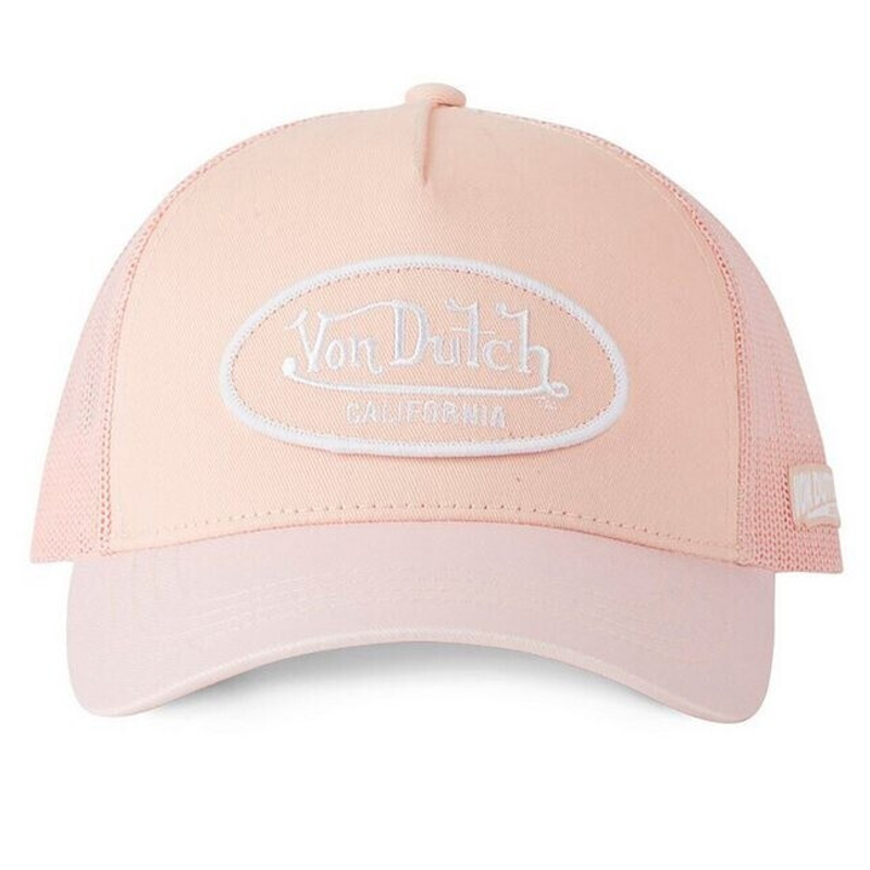 Von Dutch Women Light Pink Logo Glitter Visor Trucker