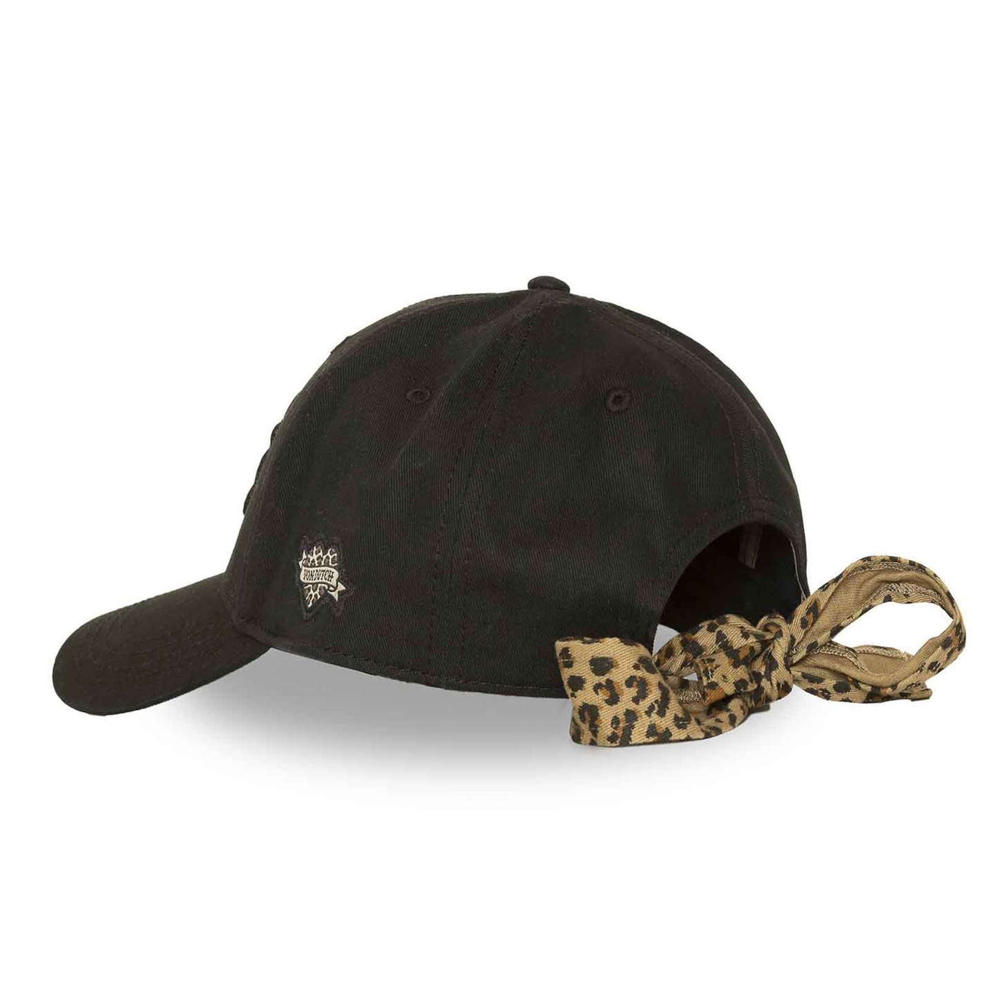 Von Dutch Women's Leopard Bow Black Baseball Cap