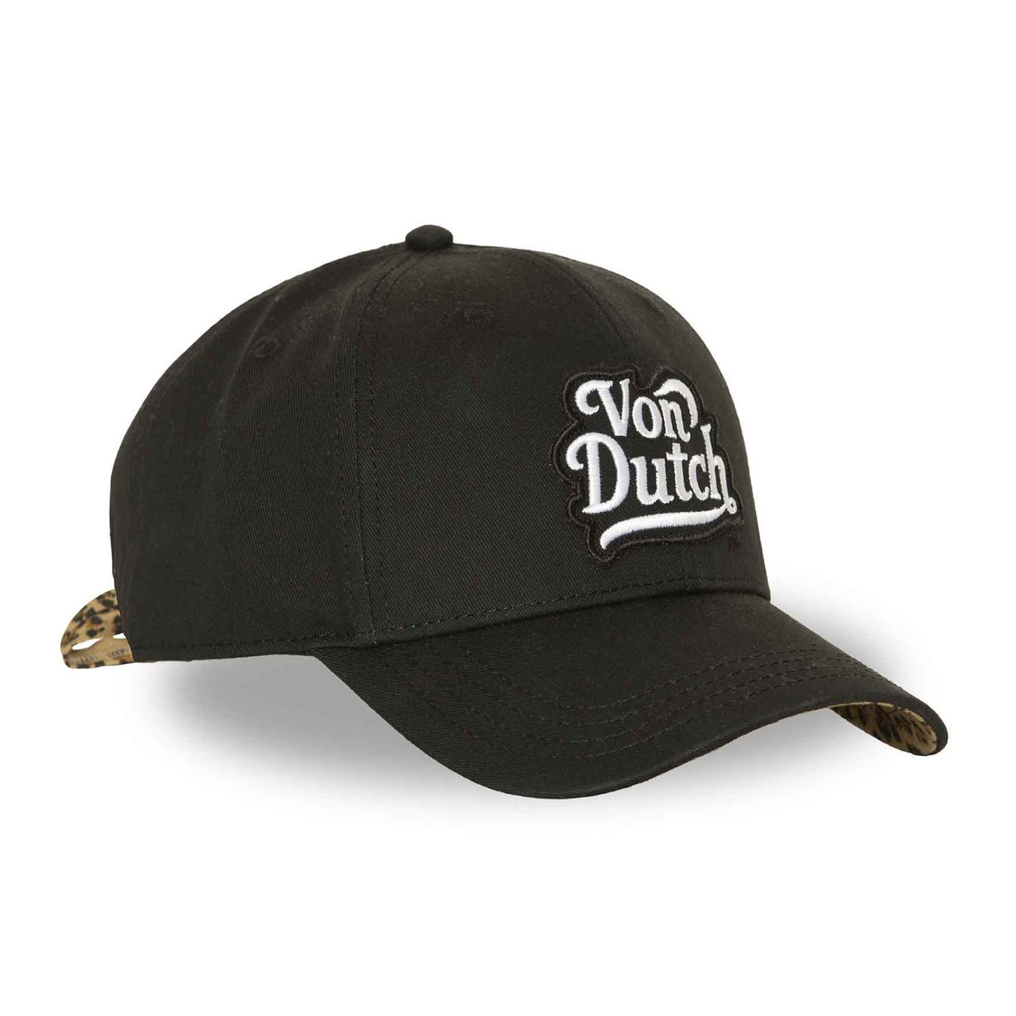 Von Dutch Women's Leopard Bow Black Baseball Cap