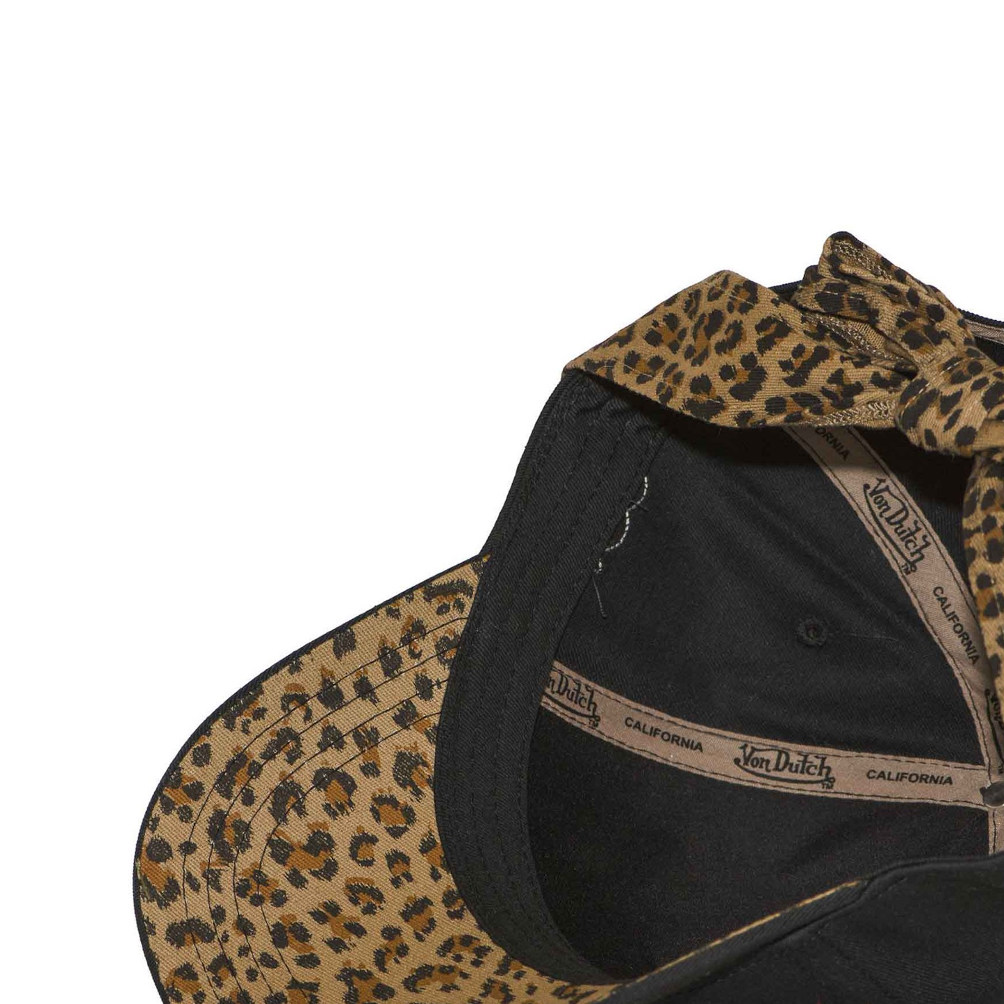 Von Dutch Women's Leopard Bow Black Baseball Cap
