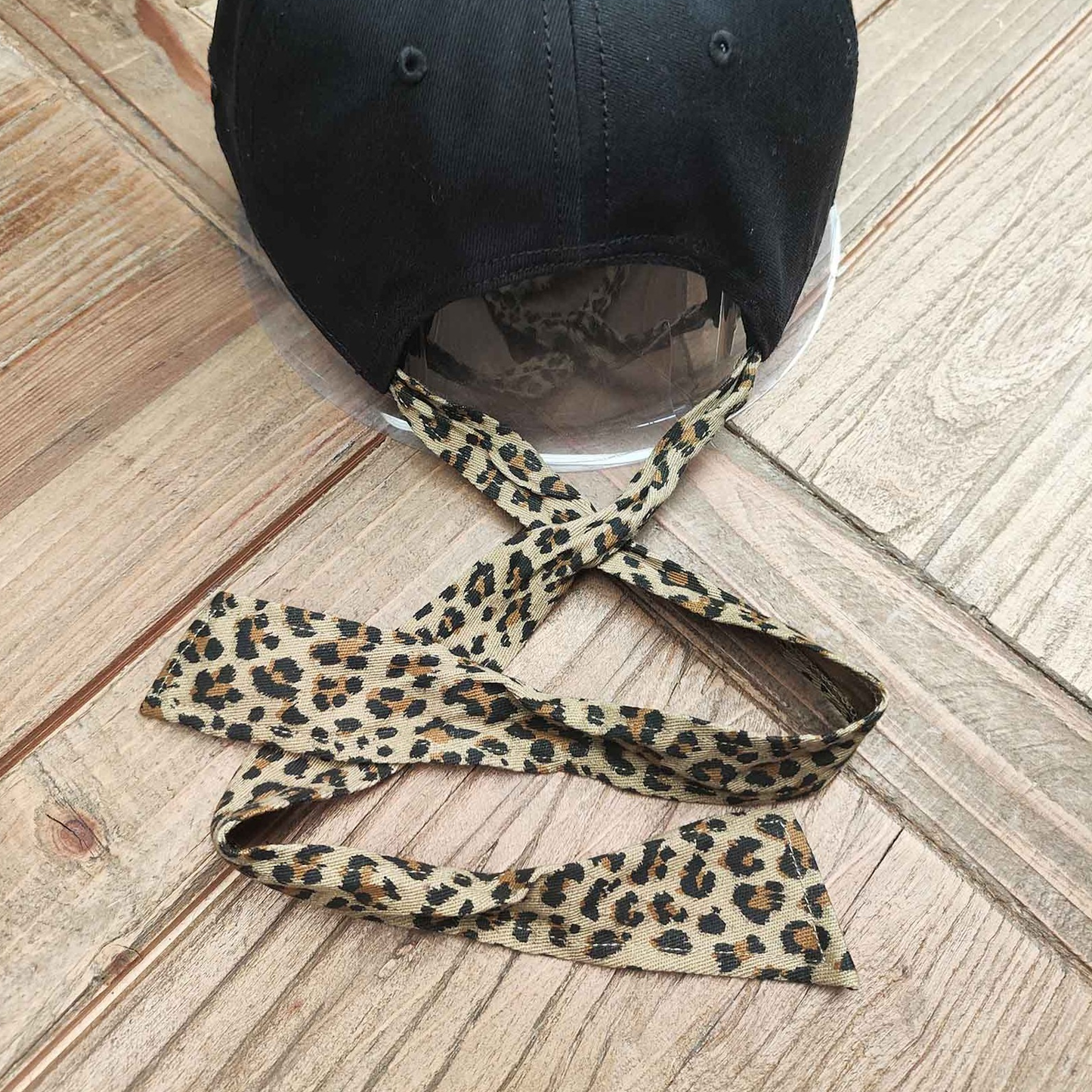 Von Dutch Women's Leopard Bow Black Baseball Cap