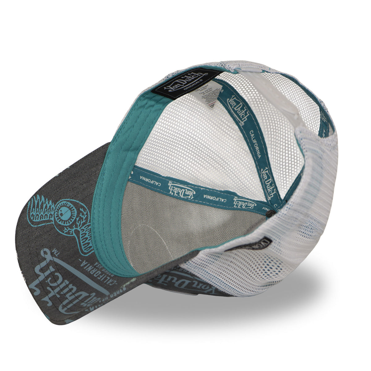 Von Dutch Cafe Grey Turquoise Denim Trucker
