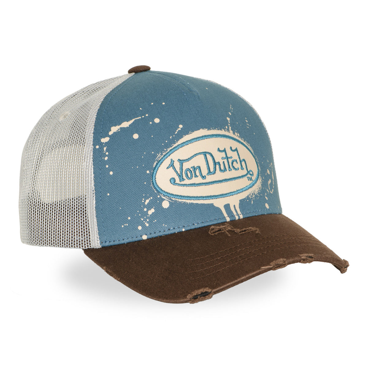 Von Dutch TAG01 Distressed Paint Blue Brown