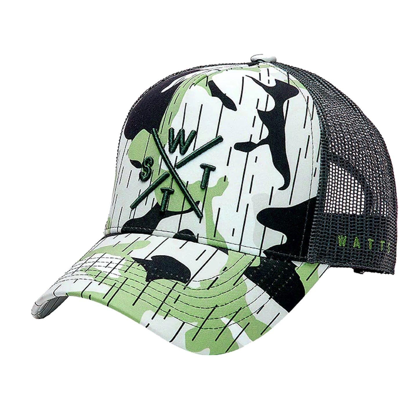 WATTS TOKYO CAP - PRINTED CAMO SAGE GREEN