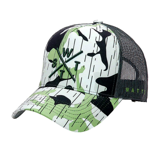 WATTS TOKYO CAP - PRINTED CAMO SAGE GREEN