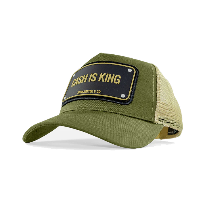 John Hatter & CO - RUBBER - CASH IS KING - OLIVE GREEN BEIGE