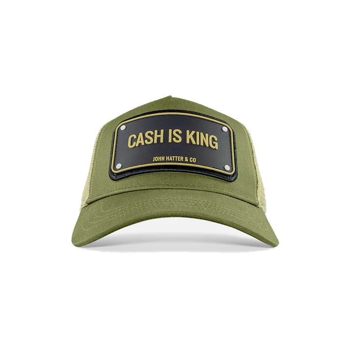 John Hatter & CO - RUBBER - CASH IS KING - OLIVE GREEN BEIGE