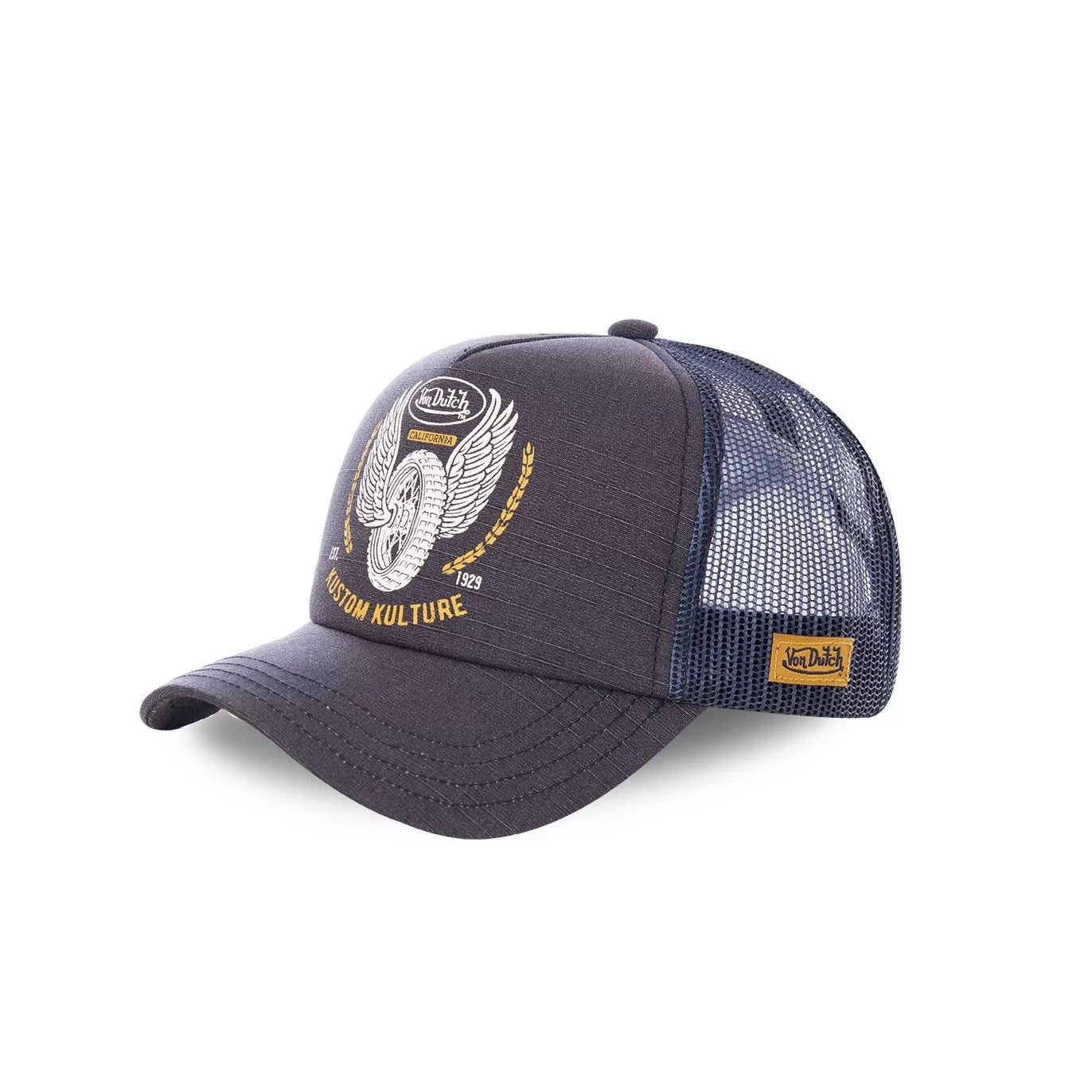 Von Dutch CREW10 Grey and Blue Trucker Hat