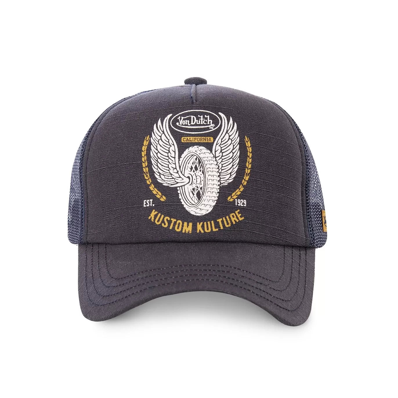 Von Dutch CREW10 Grey and Blue Trucker Hat