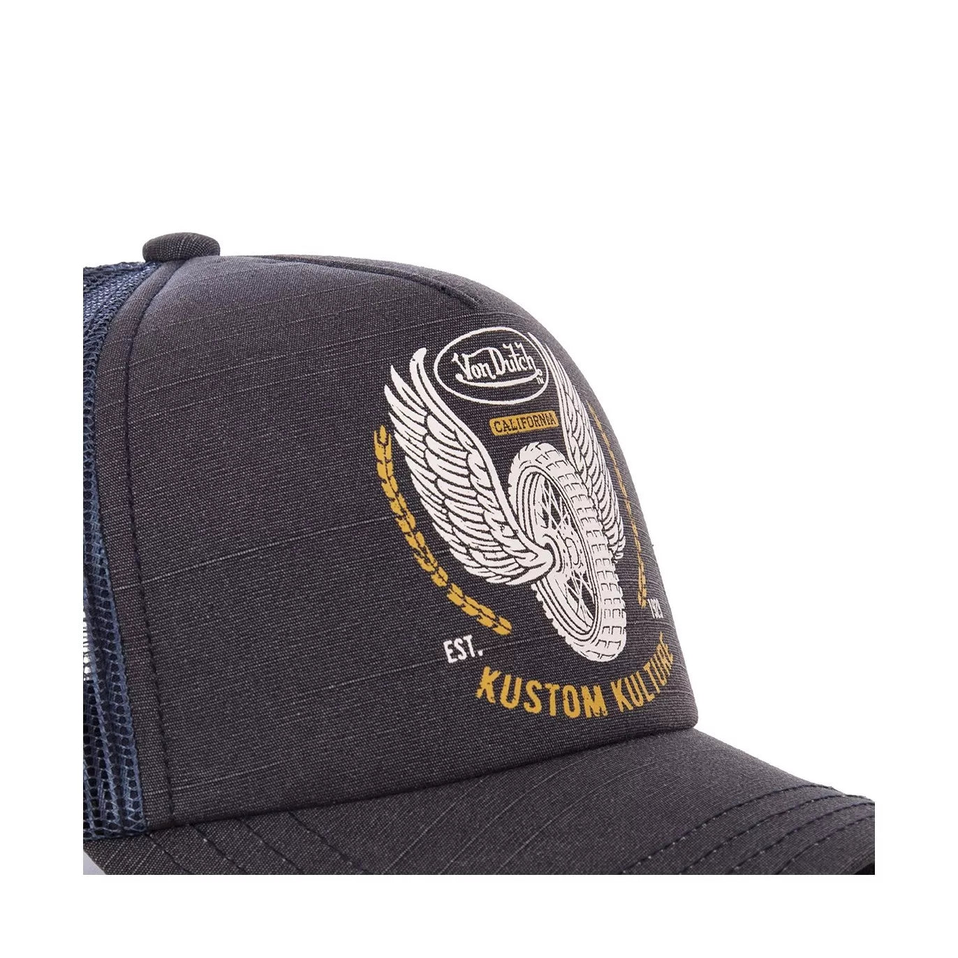 Von Dutch CREW10 Grey and Blue Trucker Hat
