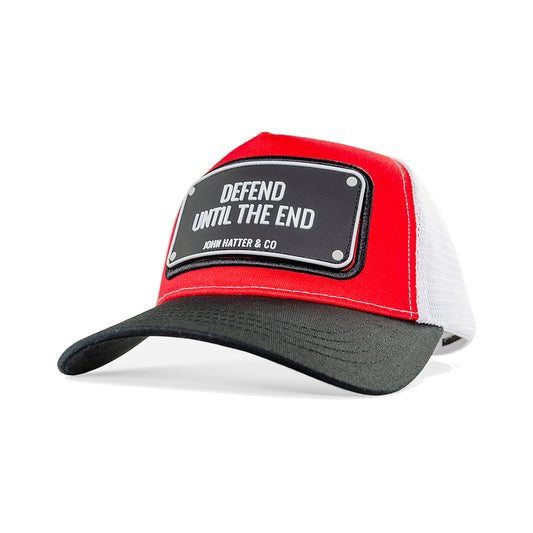 John Hatter & CO - RUBBER - DEFEND UNTIL THE END - RED BLACK WHITE