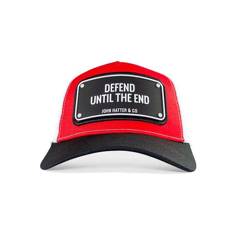 John Hatter & CO - RUBBER - DEFEND UNTIL THE END - RED BLACK WHITE