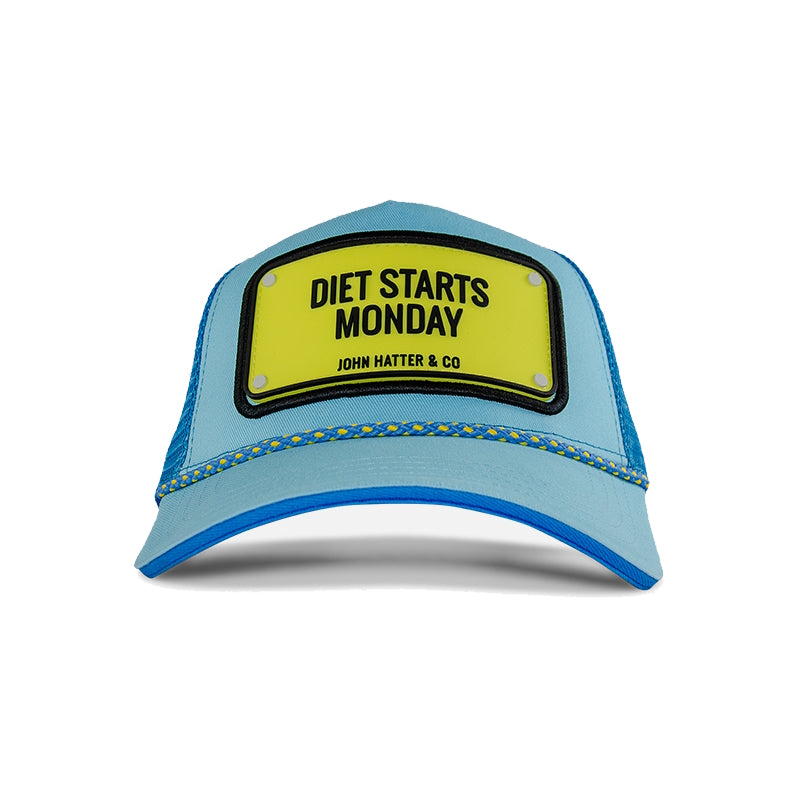 John Hatter & CO - RUBBER -DIET STARTS MONDAY - BLUE YELLOW