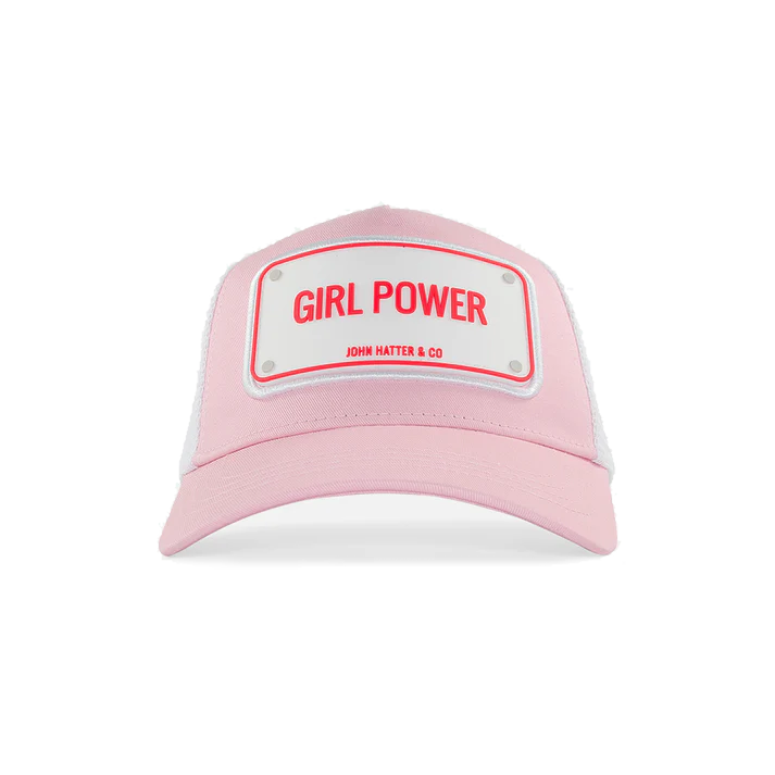 John Hatter & CO - RUBBER - GIRL POWER - PINK WHITE