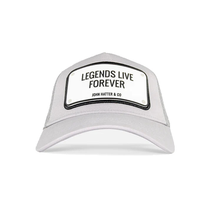 John Hatter & CO - RUBBER - LEGENDS LIVE FOREVER - LIGHT GREY